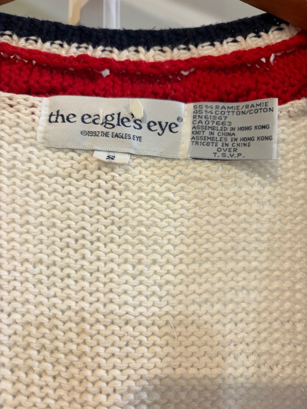 Vintage The Eagles Eye Cardigan Sweater Tennis Queen England Grannycore Grandma - Picture 5 of 6